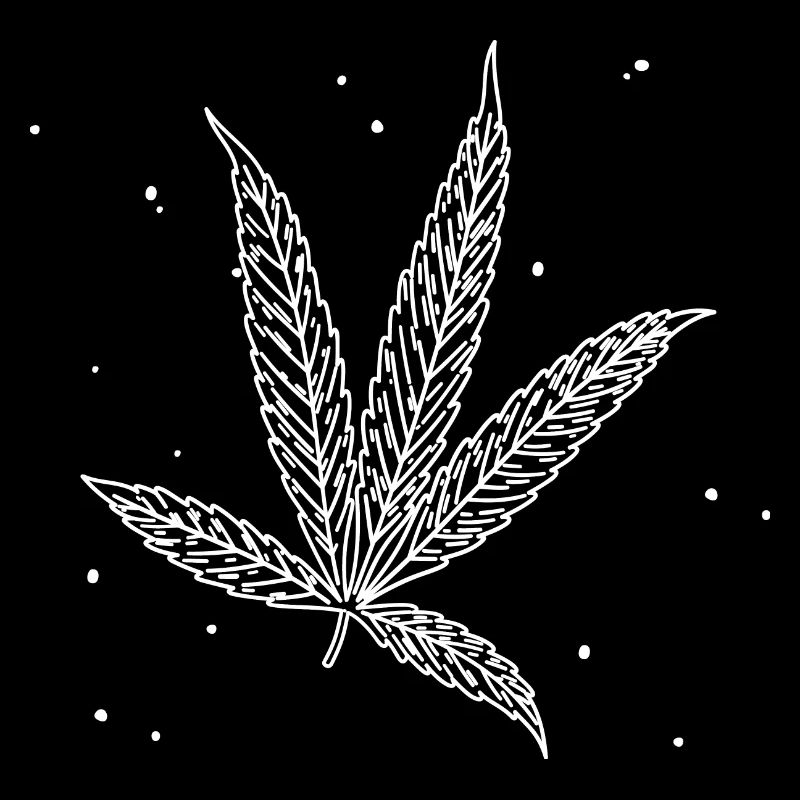 Hanf Blatt Illustration