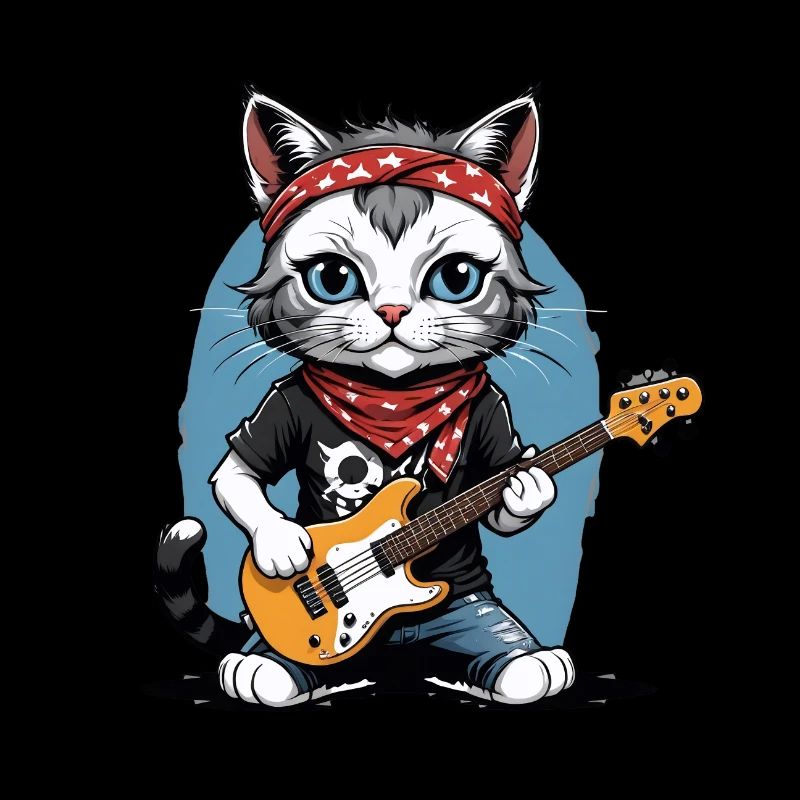 Cat Rocker Cat HardRock Gift