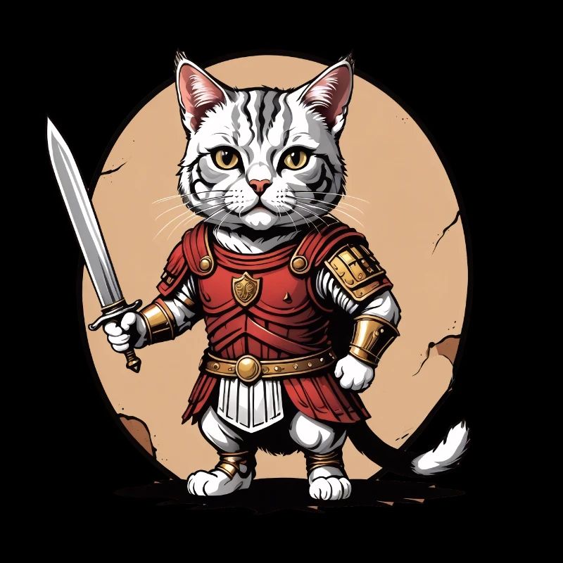 Chat Guerrier Romain Chat Cadeau