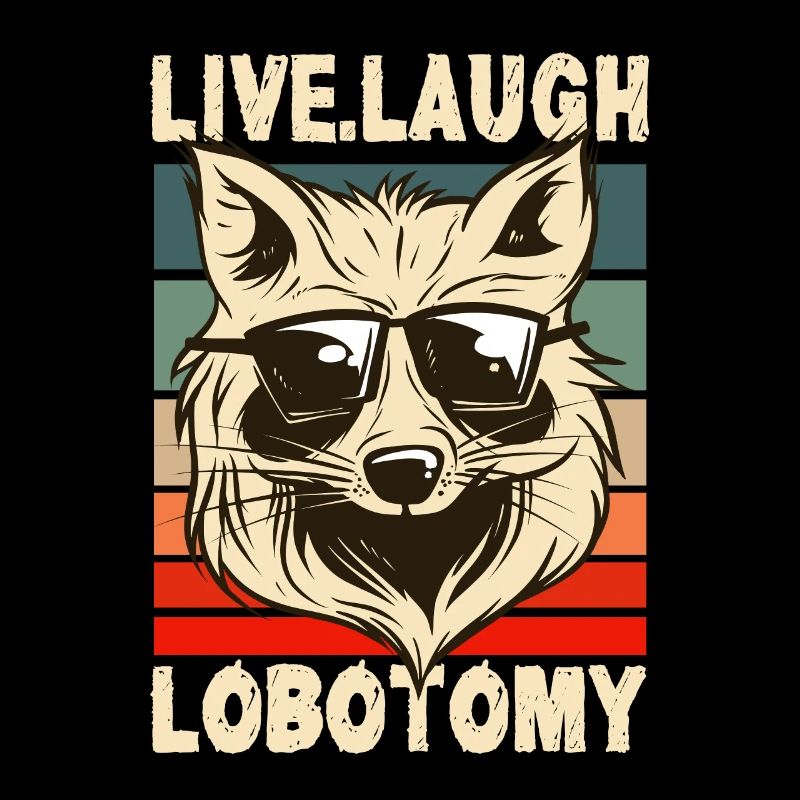Live Laugh Lobotomy Retro Opossum Lover