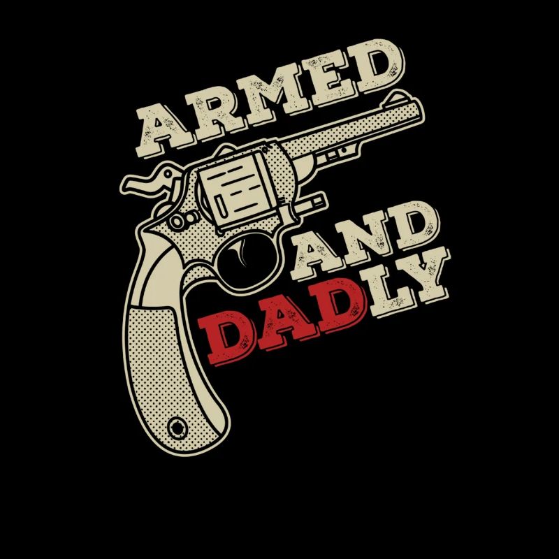 Bewaffnet und väterlich Lustige väterliche Väter