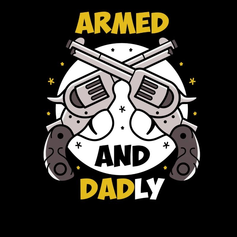 Bewaffnet und väterlich Lustige väterliche Väter