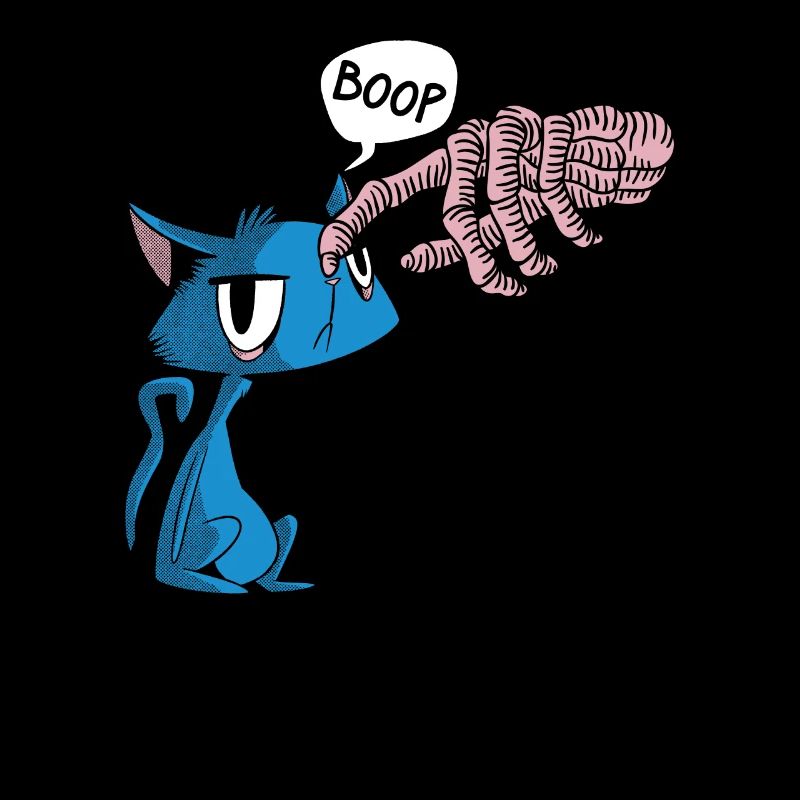 Spooky Boop Skeleton Hand Touch Nose Cat Costume