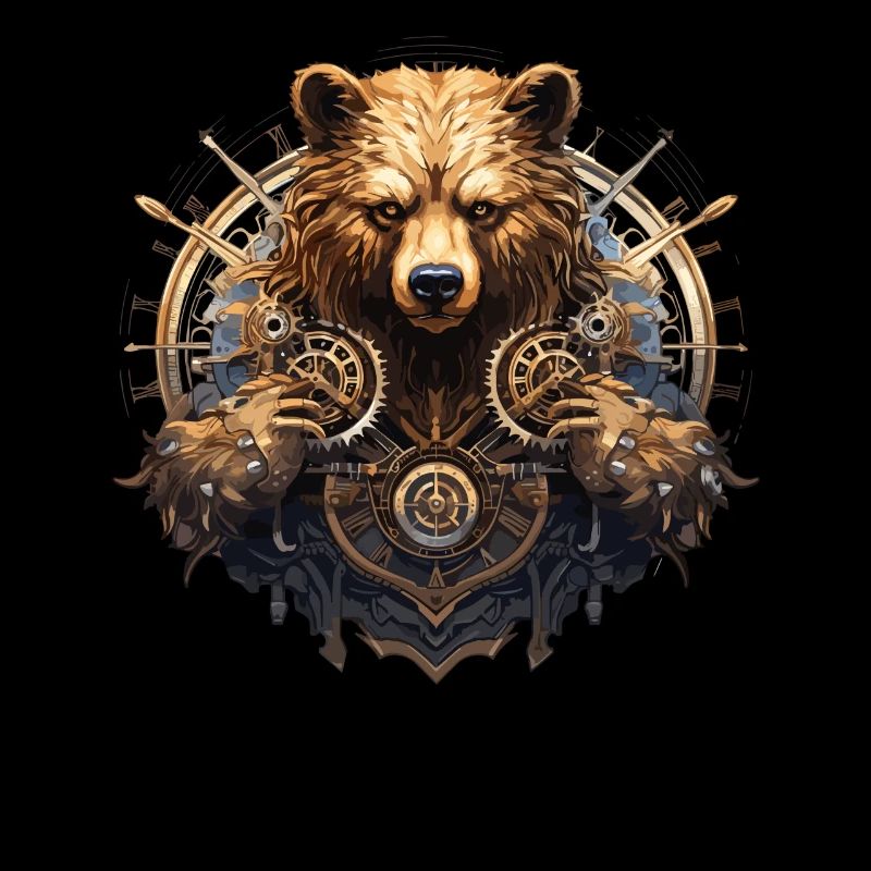 Ours, Faune, Animal, Nature, Steampunk