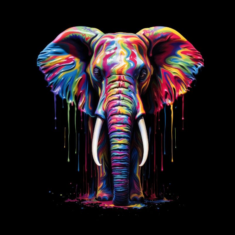 Éléphant arc-en-ciel