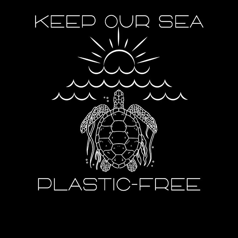 Keep Our Sea Plastic-Free Schildkröte