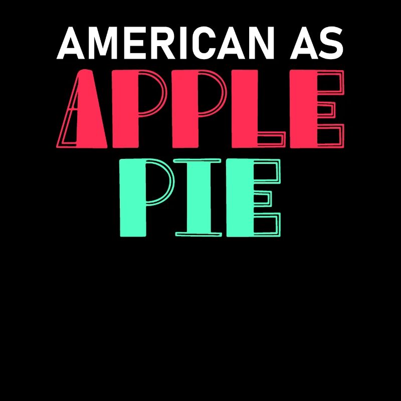 American As Apple Pie Graphic in Red and Green