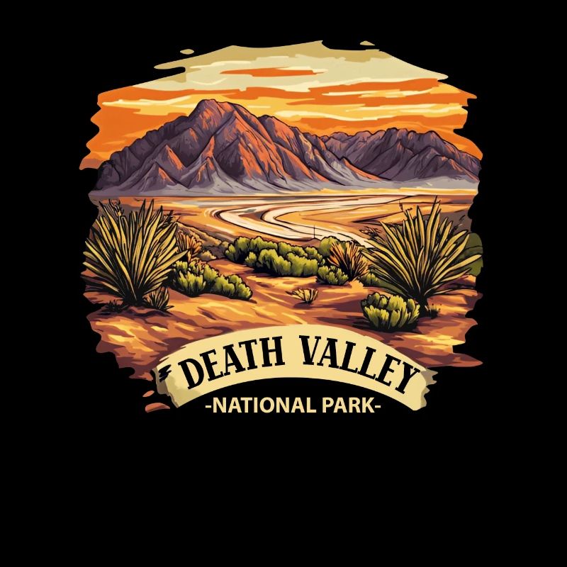 Parc national de la Vallée de la Mort paysage Retro Design