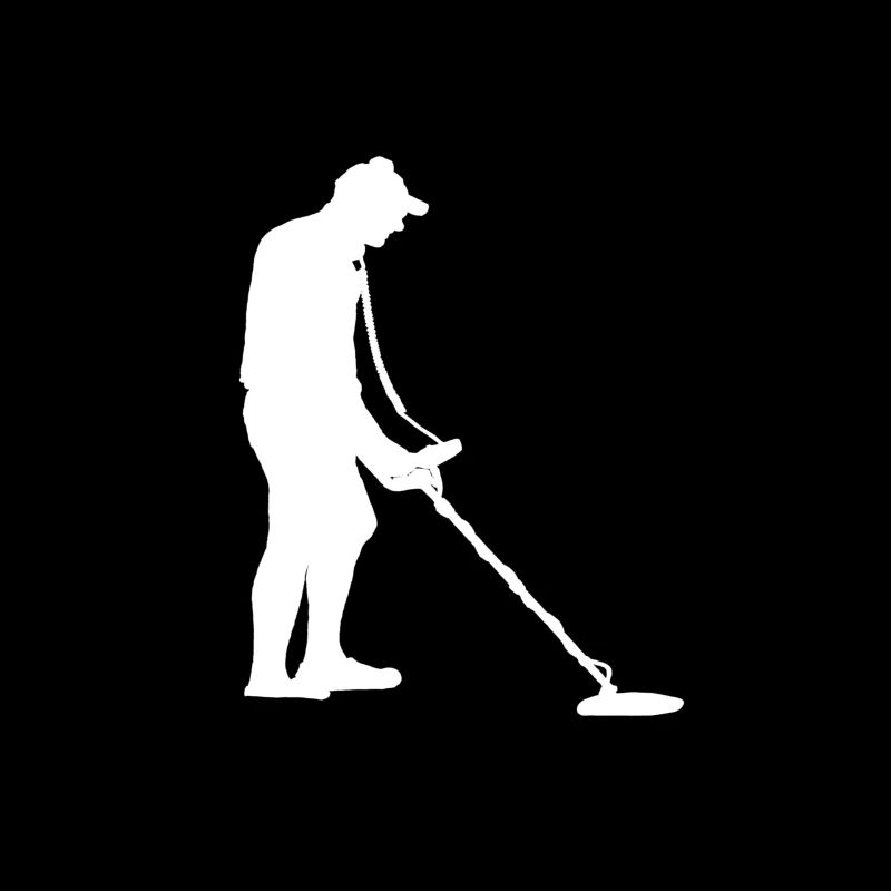 Probe walker with metal detector silhouette pacifiers