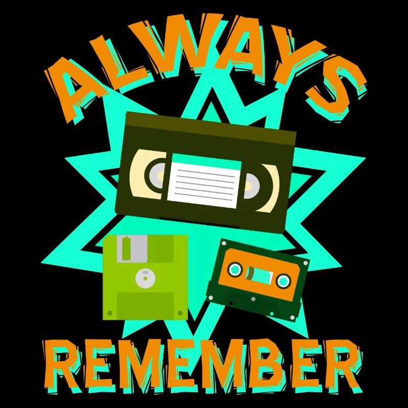 Neunziger Retro Style Tape VHS Diskette Geschenk