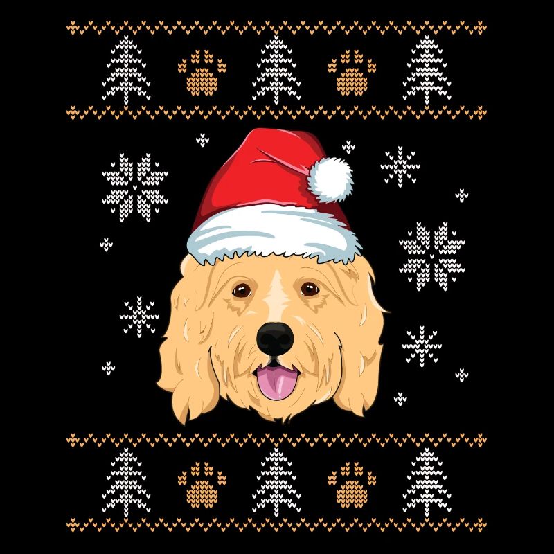 Hässlicher Goldendoodle Weihnachts-TShirt Doodle Hund