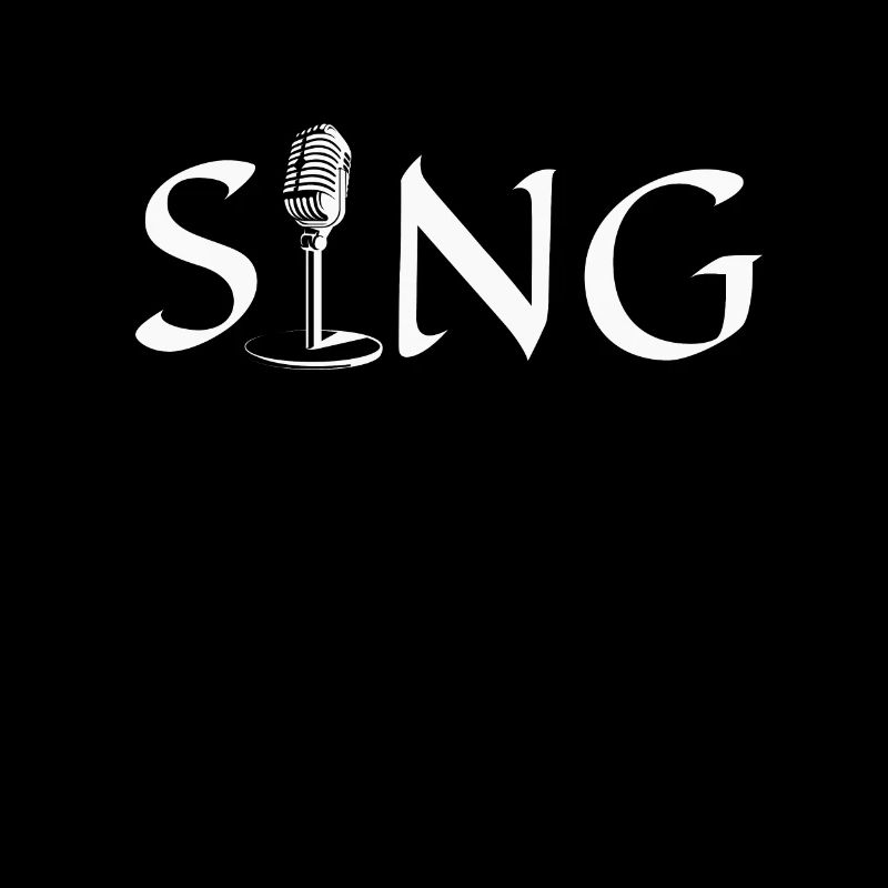 Singing vintage microphone singing music