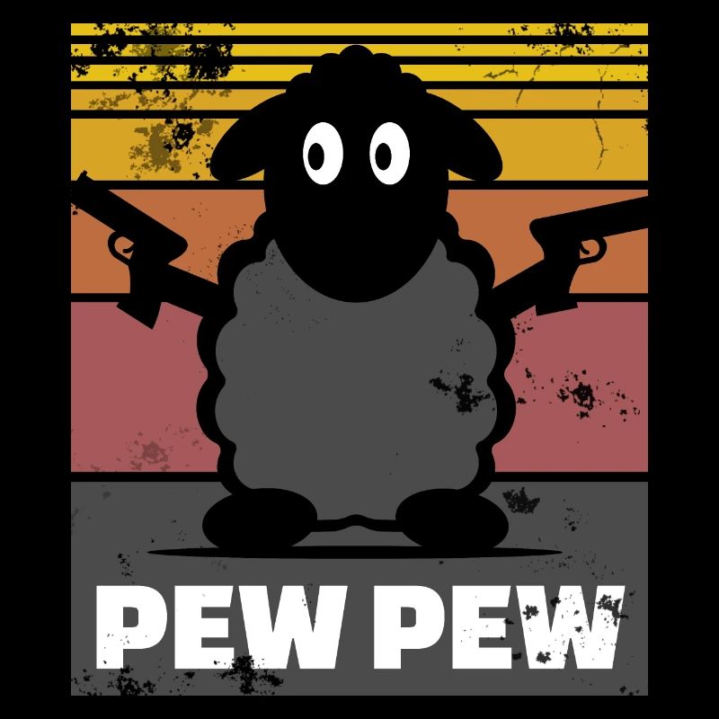 Schaf - Pew Pew Crazy Design Geschenk