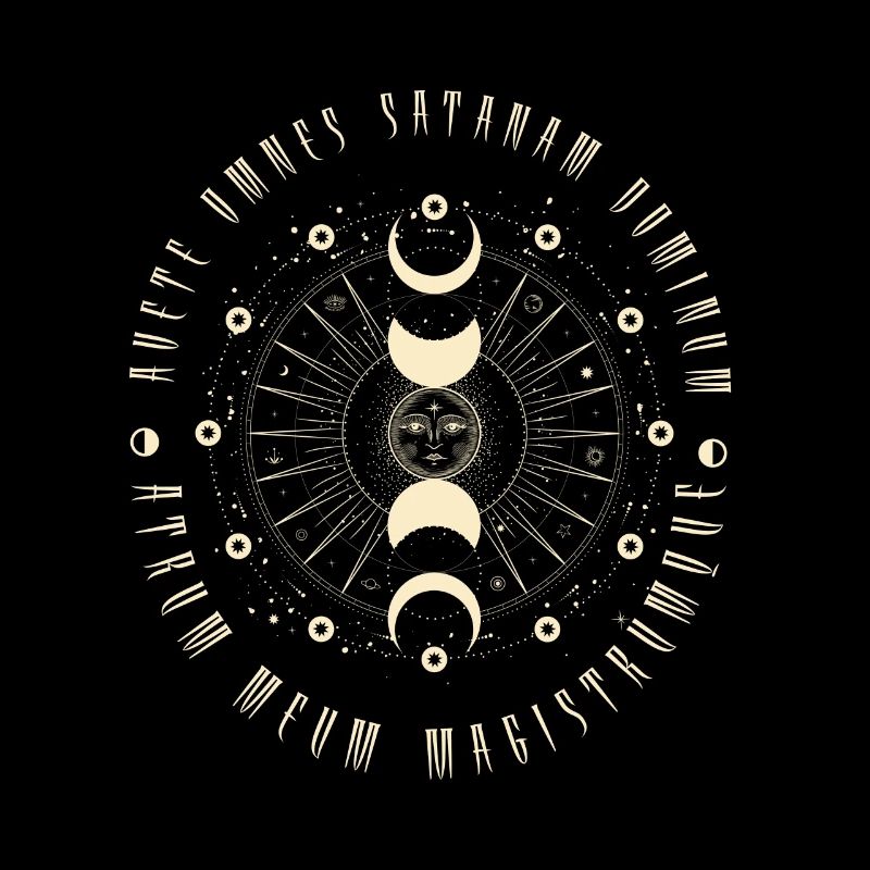 Witchcraft Gothic Geometric Sun Black Magic