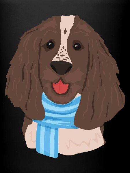 Chien mignon avec écharpe