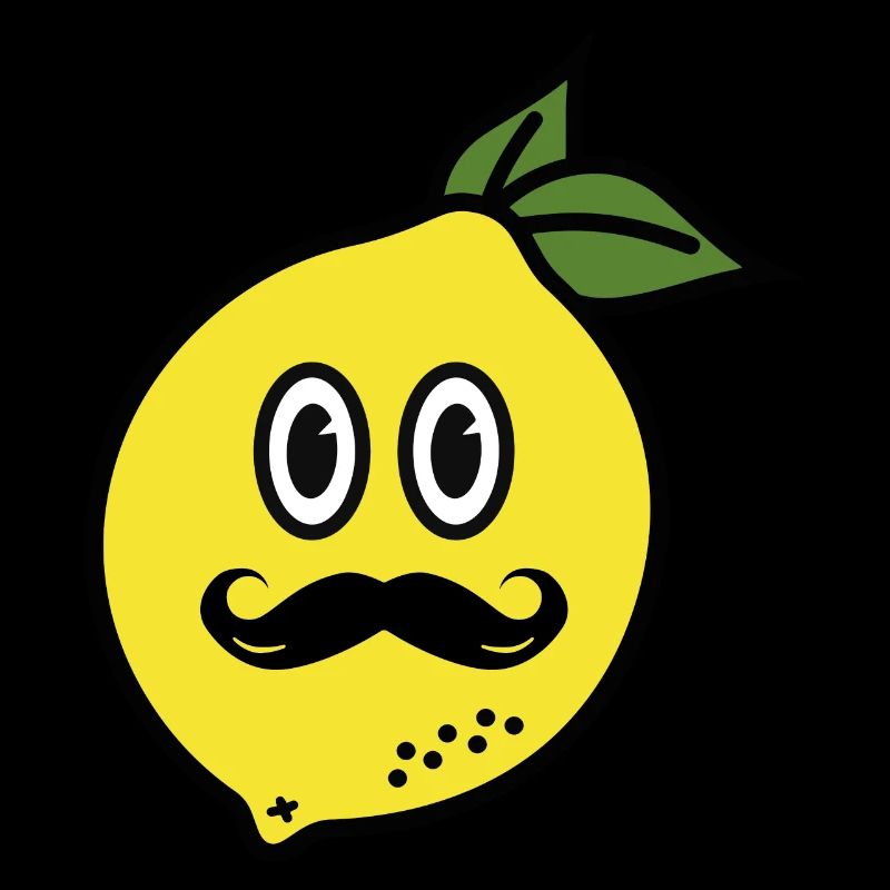 Naughty Lemon with Mustache Drawing Comic