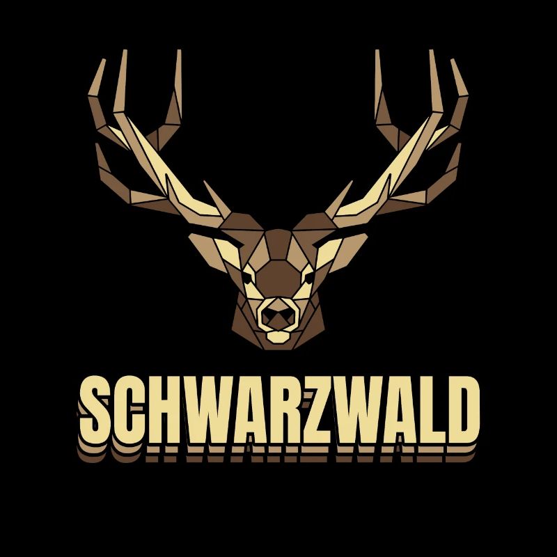 Schwarzwald Hirsch Geweih Low Polygon Schwaben