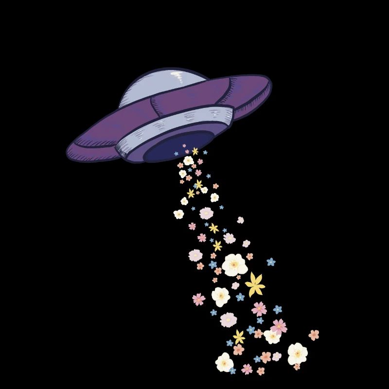 UFO et fleurs