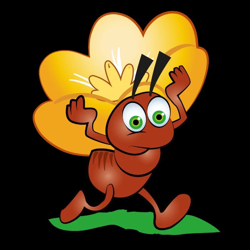 Ant with a flower