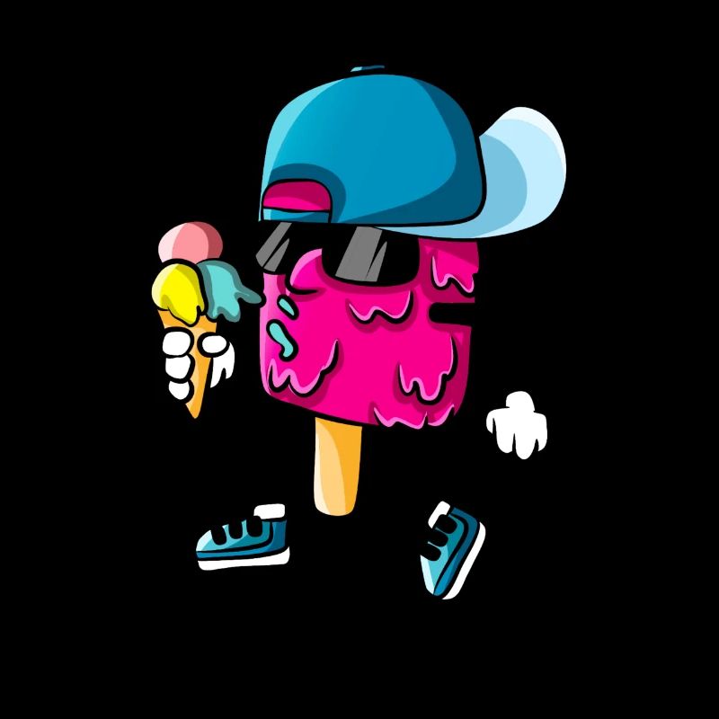 Coole Eiskreme Eis Lustiger Cartoon Kinder