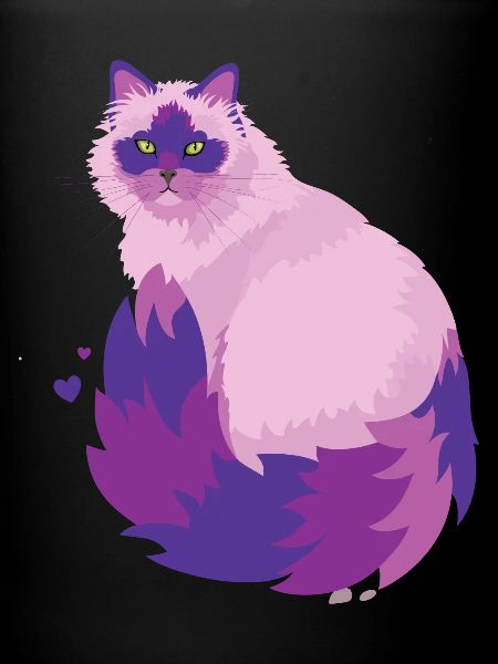 chat rose mignon