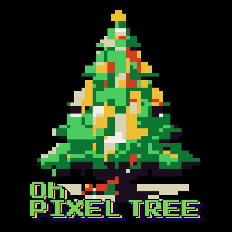 Magie de Noël 8 bits . Oh Pixel Tree