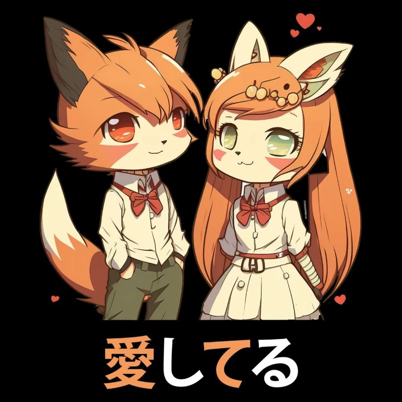 Renards Japonais Amoureux