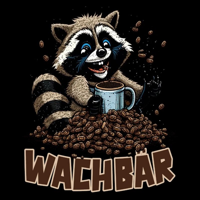 Wachbär Waschbär Motiv Köstüm Bild Mode Rave