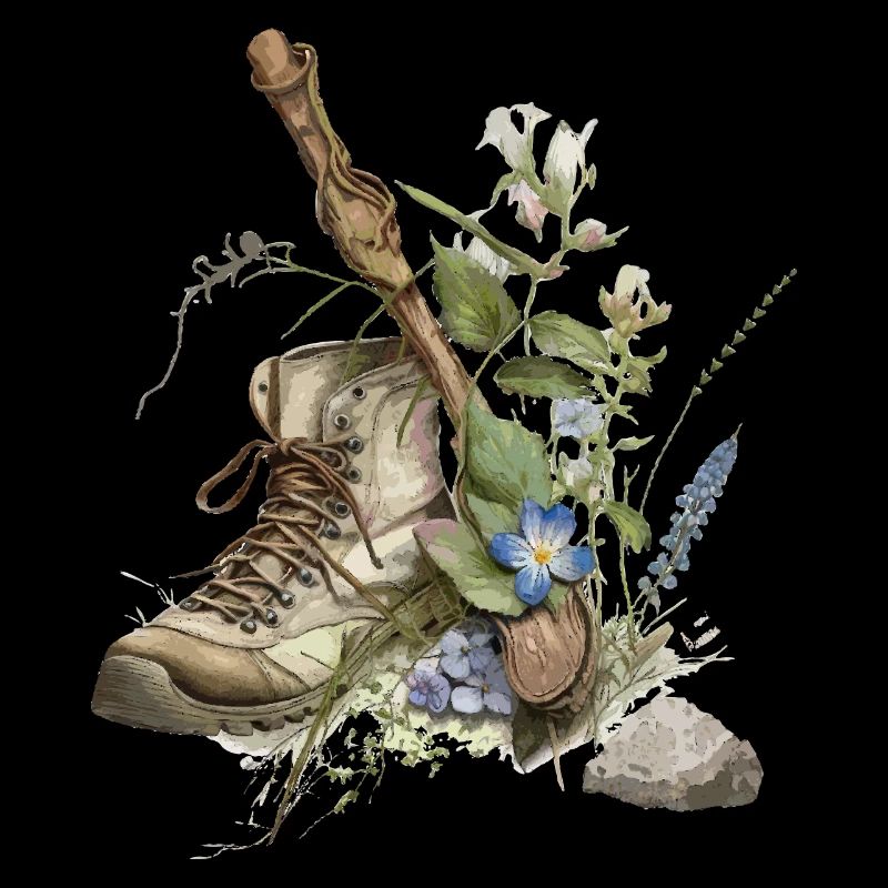 Old hiking and climbing shoe