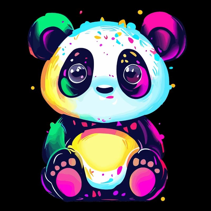 Panda coloré créatif mignon