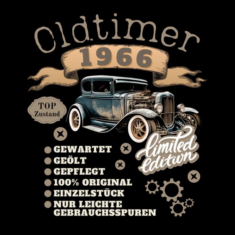 Oldtimer Motiv 1966 Jahrgang Geburtstag Geschenk