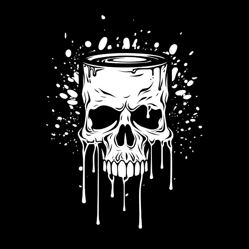 Skull Bierbecher Weiß