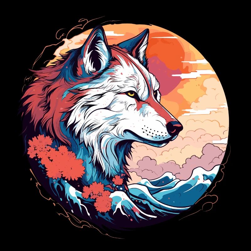 mythischer Japan Wolf