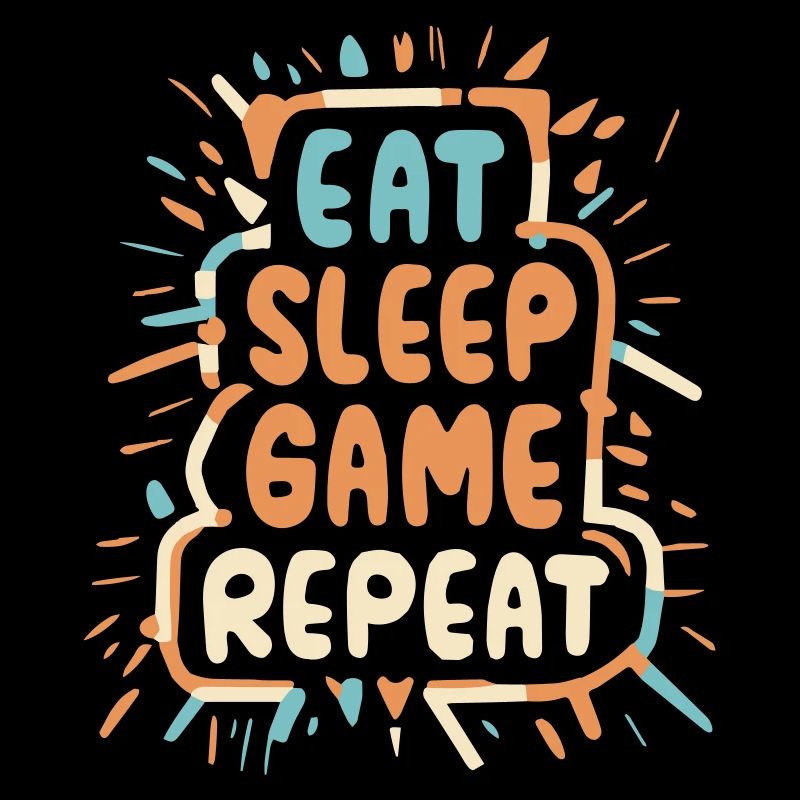 "Eat Sleep Game Repeat"-Geschenk, Gamer's Life