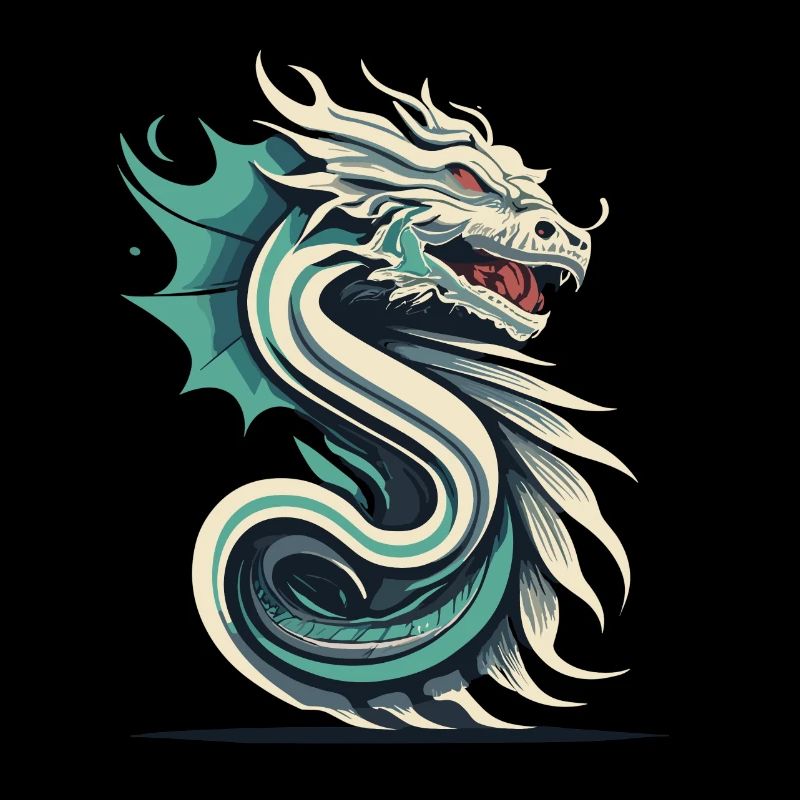 Buchstabe S mit Drache