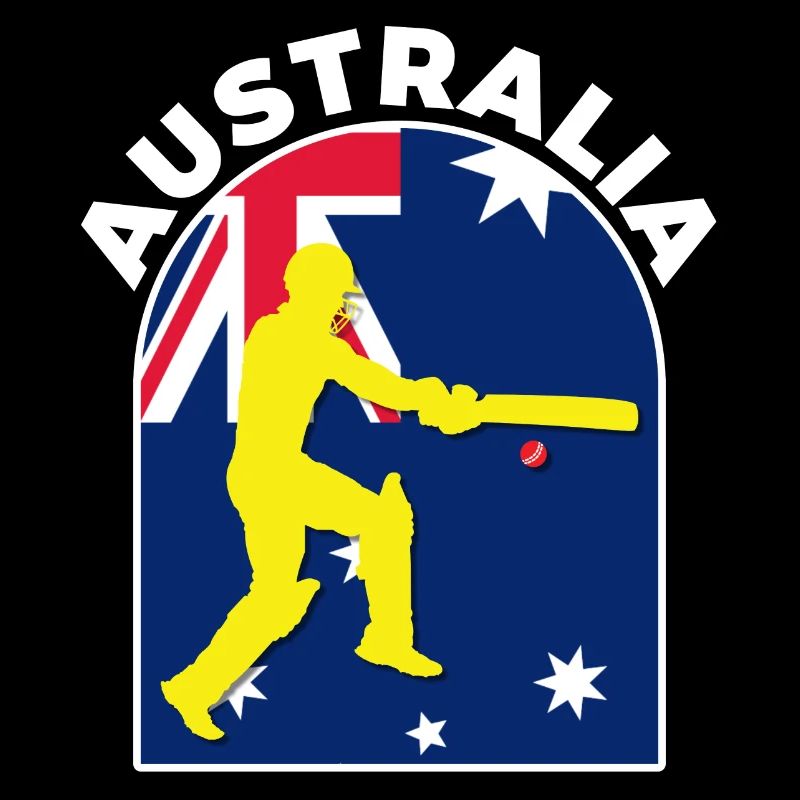Batteur de cricket d’Australie Drapeau de l’Australie