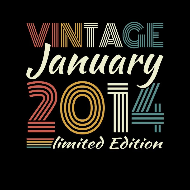 Januar 2014 Vintage Retro Geburtstagsgeschenk