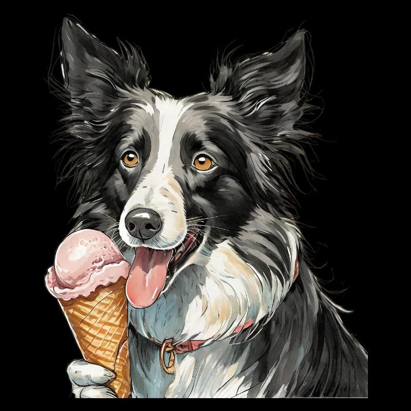 border collie glace