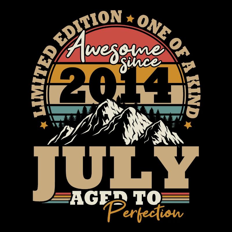 Juli 2014 Vintage Retro Geburtstagsgeschenk