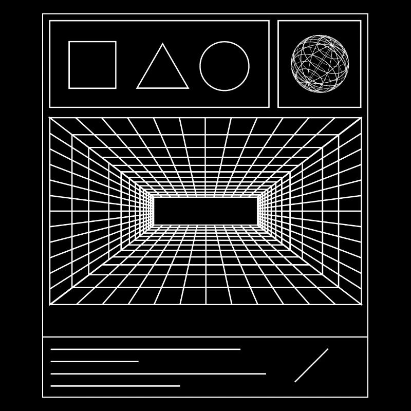 wireframes fururistic geometric design