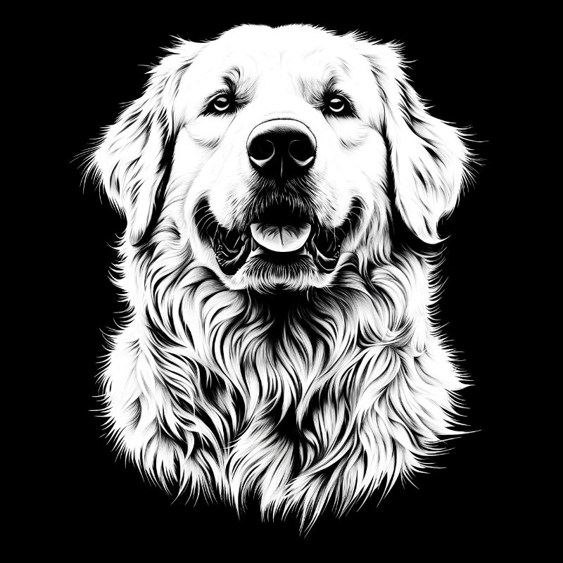 Great Pyrenees Portrait Pyrenäenberghund Hunde