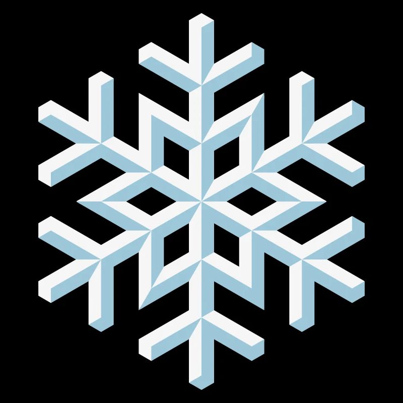 flocon de neige 3D (Neige / Flocon / Hiver)