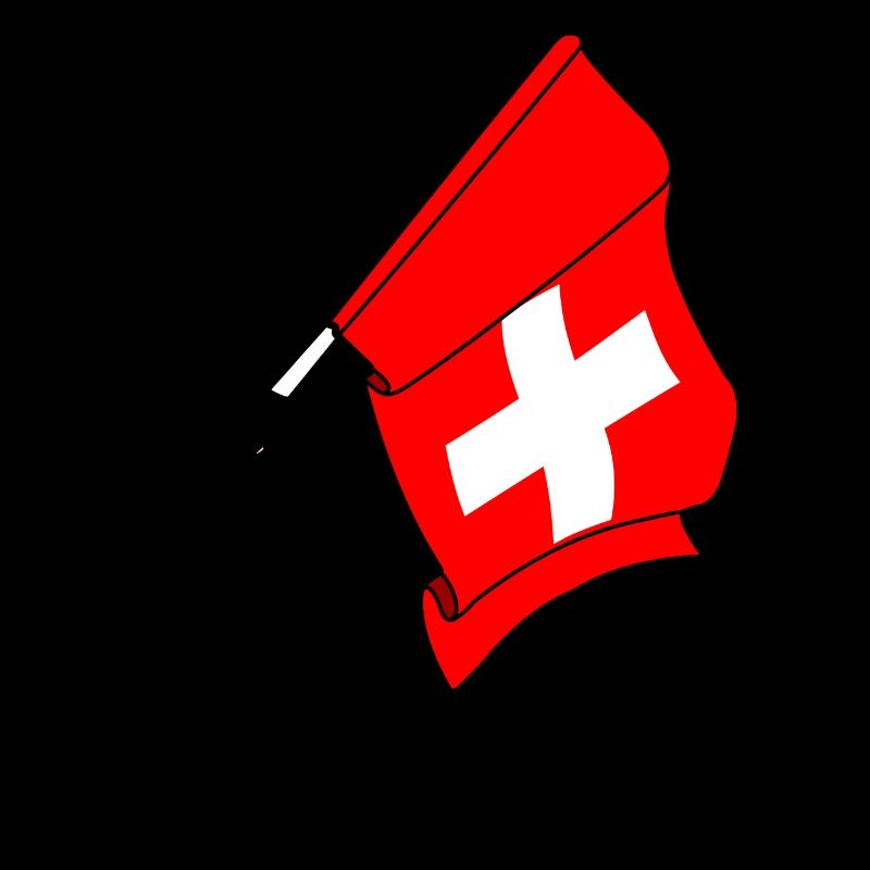Drapeau Suisse espace de texte transparent pour le poing