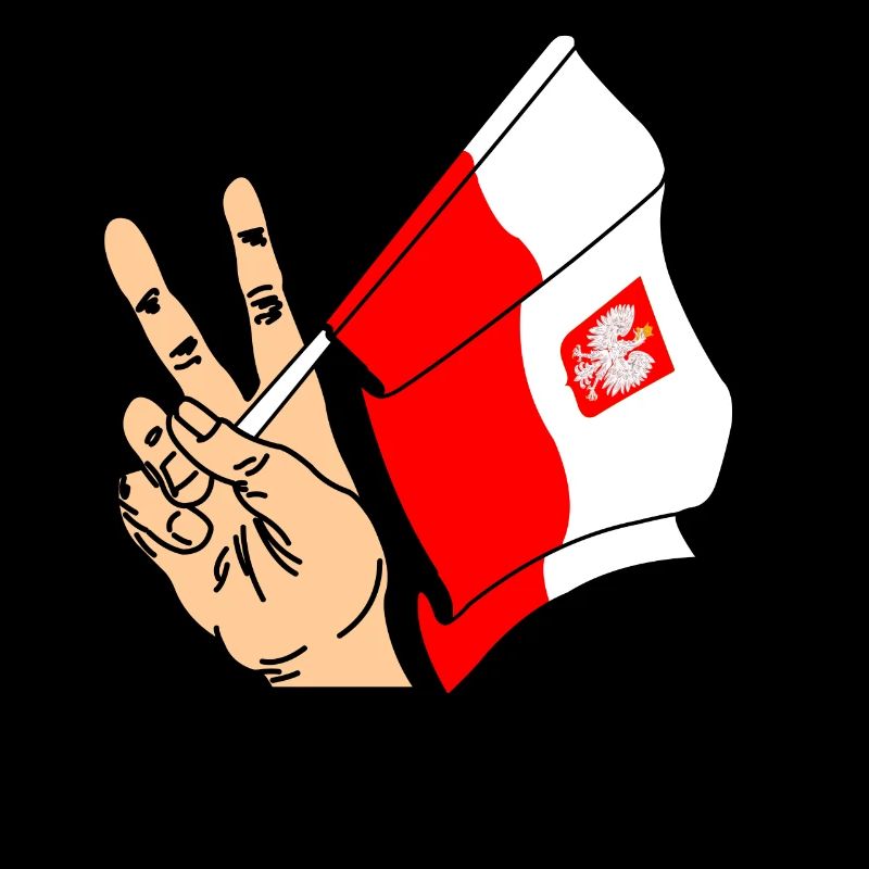 Flagge Polen Friedenszeichen Textraum