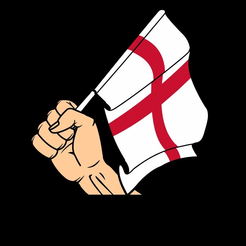 Espace de texte du poing du drapeau de l’Angleterre