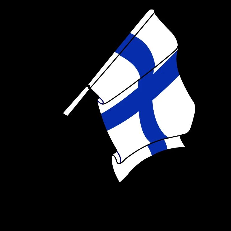 Drapeau Finlande transparent signe de paix espace texte