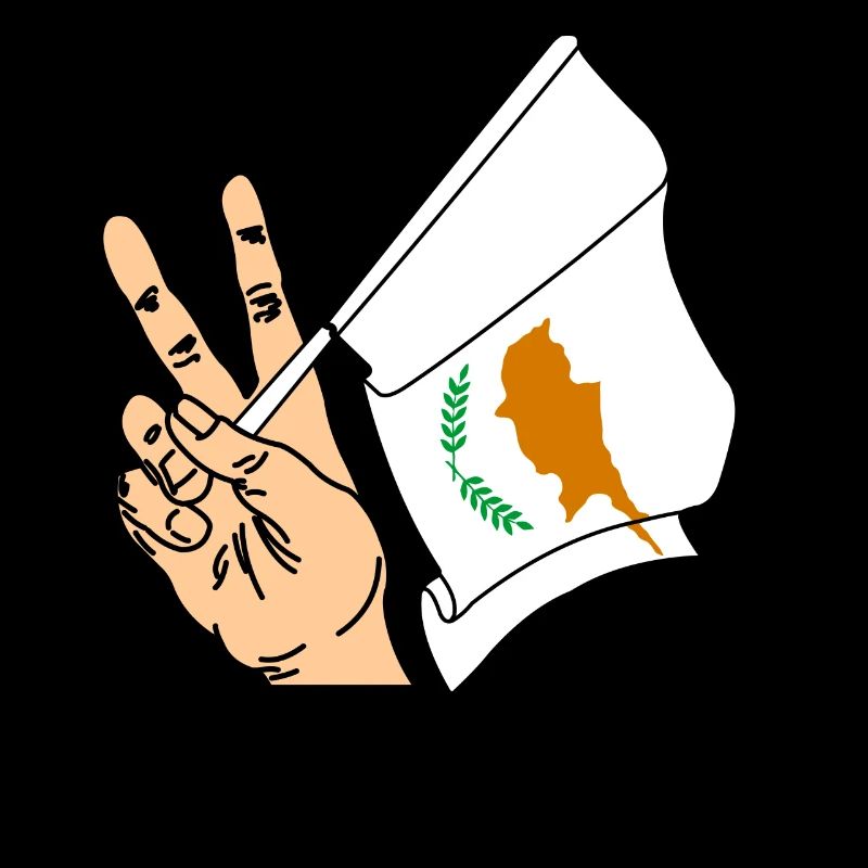 Drapeau Chypre paix signe espace texte