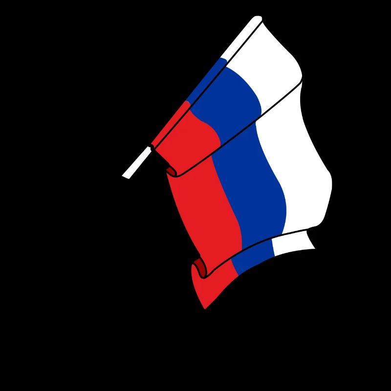 Drapeau Russie espace de texte transparent du poing