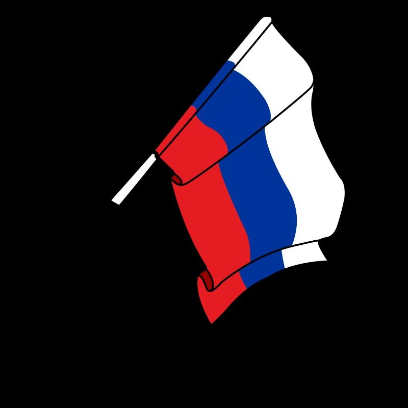 Drapeau Russie transparent signe de paix texte