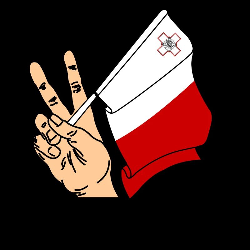 Flagge Malta Friedenszeichen Textraum